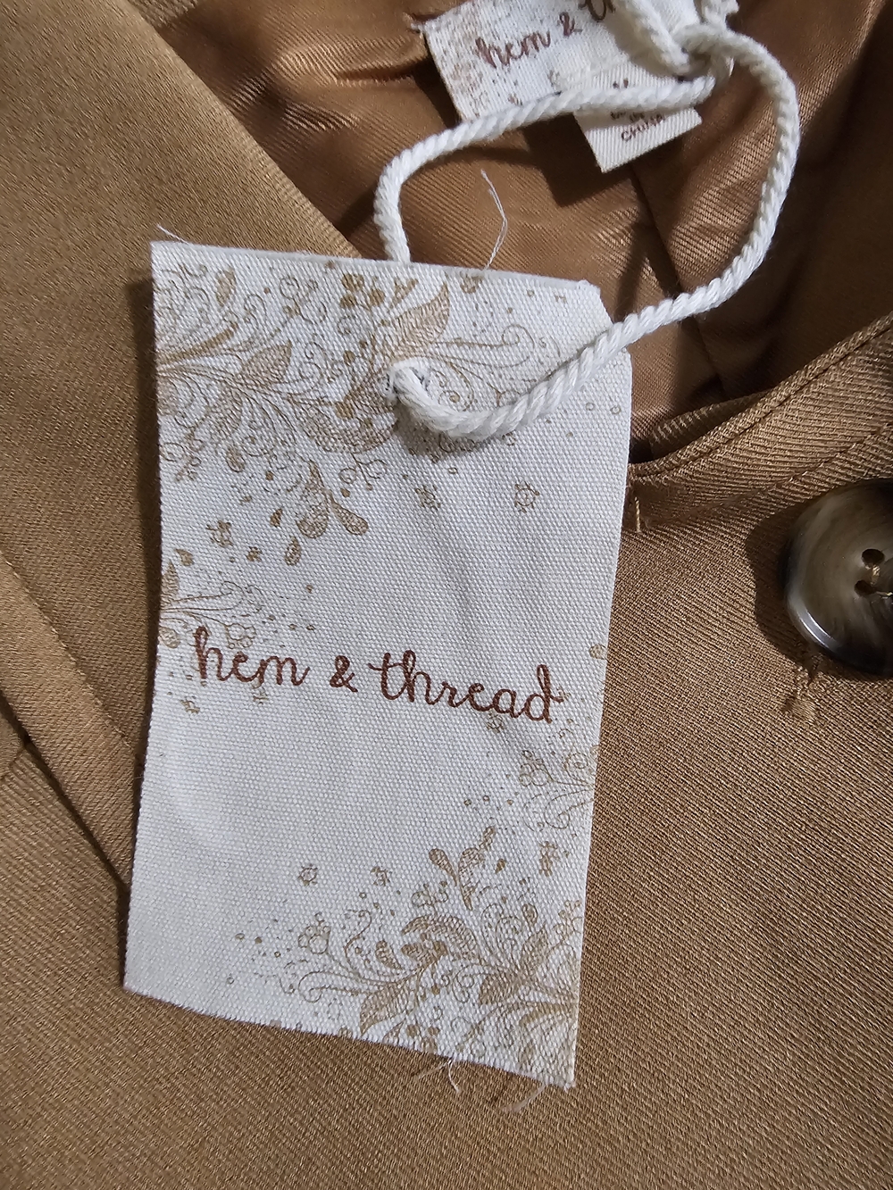 Hem & Thread Camel Trench Coat - Picture 6 of 8